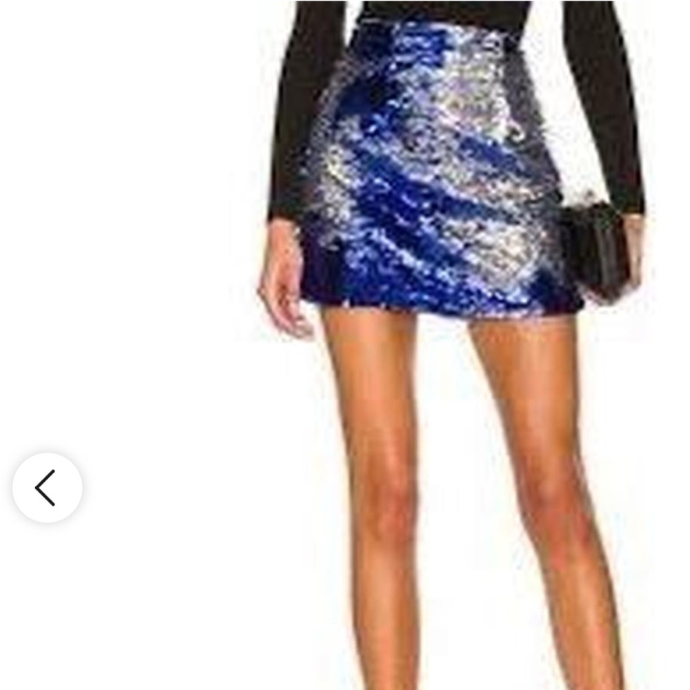 Women's Blue and Silver Skirt